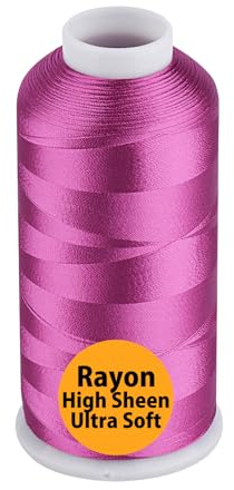 Simthread Maschinenstickgarn 40WT, 5000 m, Viskose, Fuchsia 1110 | 5000 m Maschinenstickgarn 40WT aus 100% Viskose, Farbe Fuchsia 1110, für glänzende und klar definierte Stickbilder.