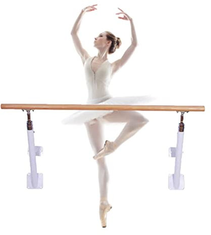 SnamicE Ballettstange, an der Wand montierte, verstellbare Ballettstange für Kinder und Erwachsene, Tanzhebel mit Beindruck, belastbar bis 300 kg (2,5 m)