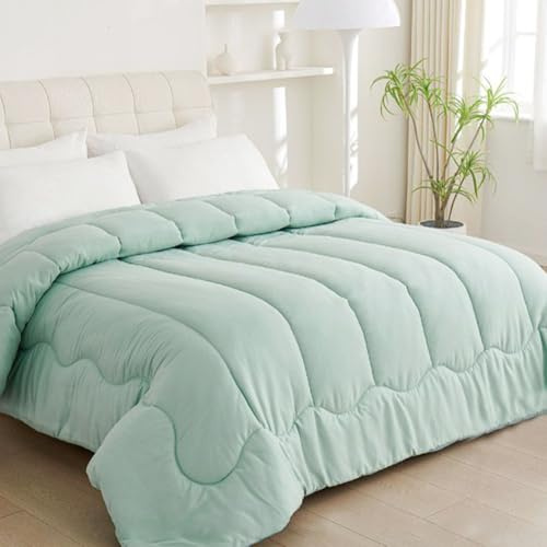 GREATOYAR Edredón Nórdico Doble Cara, Relleno Nórdico, Edredón de Microfibra, Microfibra Suave, Antiácaro, Hipoalergénico, Transpirable, Moderno, Ligero, 180x220cm, para Cama 105cm, Color Verde