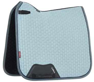 LeMieux Schabracke Dressur Schabracke Suede Close Contact Square in Glacier Blue, Größe:S/M