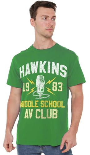 Stranger Things – Hawkins Middle School unisex t-shirt, grön (Kelly Green, Large, Kelly Green, L