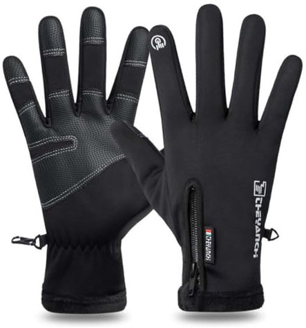 Unisex Winter Warm Waterproof Touch Screen Gloves, Winterhandschuhe, Warme Touchscreen Handschuhe für Herren und Damen, Winterhandschuhe,Skihandschuhe Touchscreen Handschuhe für Winter (Schwarz, L)