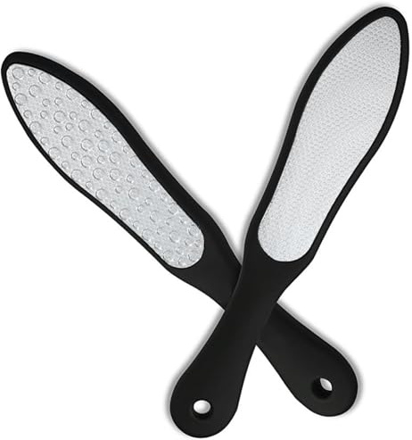 Premium Foot File, Double Side Pedicure Rasp, Dead Hard Cracked Skin Calluses Remover, Portable Foot Care Tool, Heavy Duty Stainless Steel ，Foot Razor Hard Skin Remover(Soft Silicone Handle) 1PCS