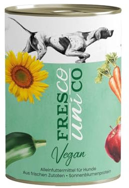 FRESCO Dog Unico Vegan hypoallergenes Hundefutter nass | gesundes Premium Hunde Nassfutter | verträgliches & unkompliziertes Alleinfutter | 12x400g