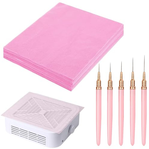 200 Sheets Pink Nail Dust Collector Filter Paper, Disposable Dust Extractor Filters for Most Nail Vacuum Machines, Premium PP Replacement Filters for Nail Salon Spa Tech Supplies & Accessories