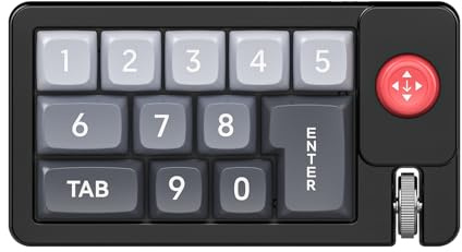 Tastiera programmabile – Tastiera numerica meccanica cablata con joystick | Tastiera RGB con definizione funzione | Tastierino numerico cablato sostituibile a caldo con una sola mano per progettazione