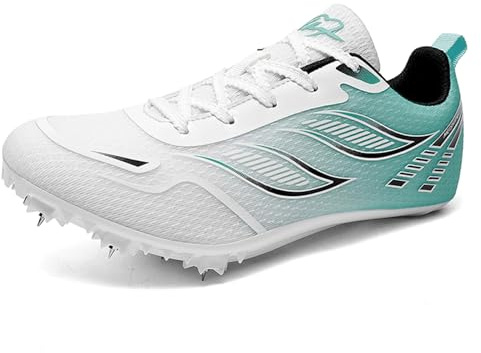 ZHENSI Zapatillas De Atletismo para Hombre Mujer Y Niño con Clavos para Carreras Saltos Y Velocidad,Verde,38 EU