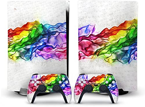 Senza Bolle, Senza Schiuma Decal Skin Per PS 5 Disk Edition Console 2 Controller Vinile Cover Wraps Per PS5 Disc Version 79886