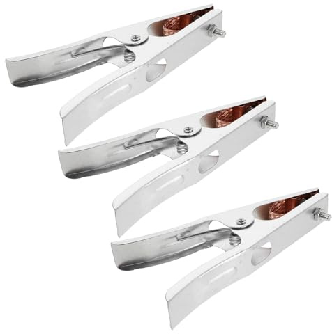 ZUNOXAZ 3 Pezzi Morsetti per Saldatura in Rame Morsetto di Messa a Massa Robusto per Saldatore Elettrico Clip per Filo di Massa Resistente per Saldatura con Presa Rapida e Sicurezza
