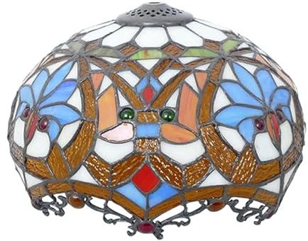 HCZKIUJY Pantalla de lámpara barroca de 30 cm de Repuesto, Estilo Tiffany, de vitral, Estilo Vintage, Accesorios para lámparas de Mesa, Colgantes y de Techo.