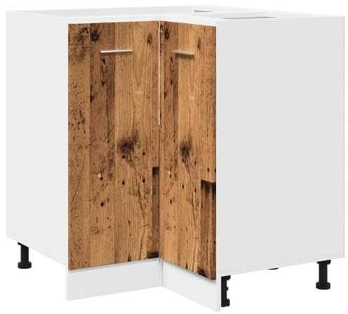 KKgypkn Lione - Armadio da cucina effetto legno anticato, 75,5 x 75,5 x 81,5 cm, con ampio spazio per utensili da cucina, superficie facile da pulire