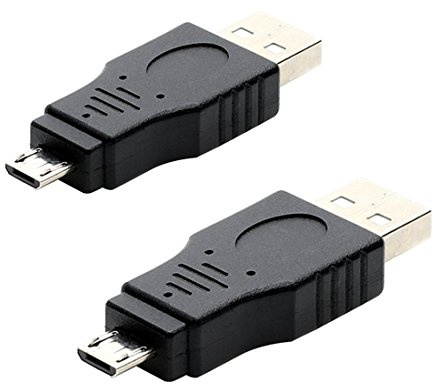 Oiyagai 2 Pack Adaptador USB 2.0 Macho a Micro USB Macho, Convertidor Compacto para Carga y Transferencia de Datos, Compatible con Teléfonos, Tablets y Dispositivos Micro USB