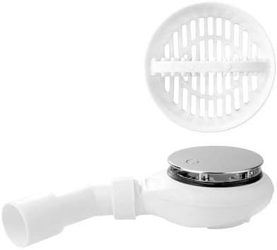 Trapflex Kit - Set pour receveur de douche - pop up système d'écoulement VIEGA Tempoplex 6963 + Couvercle chromé Ø 90 mm + Lubrifiant sanitaire + Tamis à cheveux