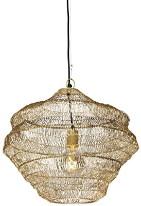 Qazqa Oriental Lámpara colgante oriental oro 45 cm x 40 cm - VADI Acero Redonda Adecuado para LED Max. 1 x 40 Watt