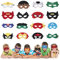URAQT Maschere di Supereroi, 16 Pezzi BambiniFeltro Mascherine, Maschere Supereroi Per Bambini per Bambini Adulti Mascherata per Feste