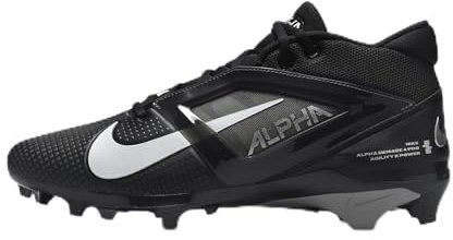 Nike Alpha Menace 4 Pro Fußballschuhe, Schwarz/Hellrauchgrau/Weiß, 46 EU