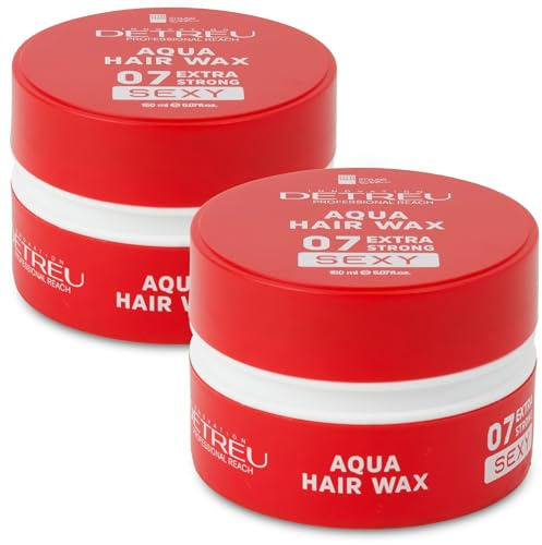 Detreu Styling Haarwachs | Natürlicher Glanz-Effekt & starker Halt | Hair Gel Wax für langanhaltendem Look | Erdbeer-Duft | Haar-Wax für Haare & Bart 150 ml (Sexy - Rot)