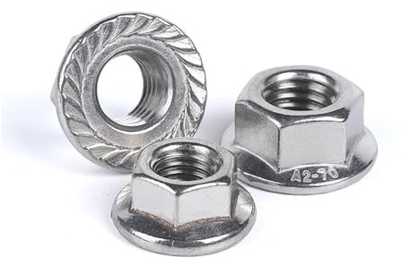 Dado di bloccaggio flangiato con testa esagonale in acciaio inossidabile 2/25X, controdado di bloccaggio(M4 20pcs)