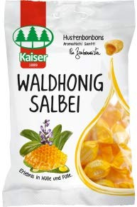 8 Beutel Kaiser Waldhonig Salbei a 90g Bonbons Hustenbonbons einzeln gewickelt