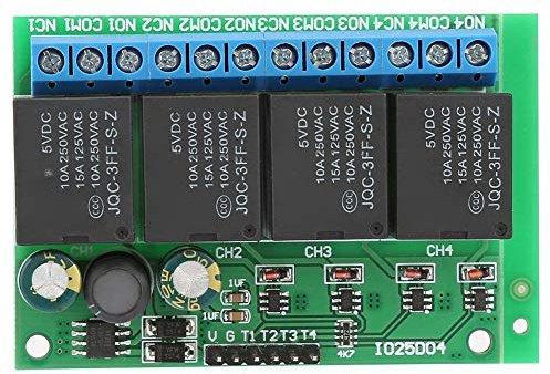 4-Kanal Relaismodul, Flip-Flop, Low Pulse Trigger, Selbstsperrend, 6-24VDC, für Smart-Home-Anwendungen
