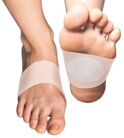 Silicone Arch Support Pads - Men & Women Clear Arch Shoe Inserts with Padded Cushions, for Flat Foot Fallen Arches Plantar Fasciitis Support Cushioned and Heel Spurs