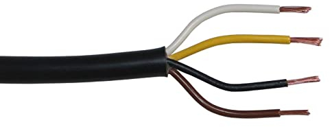 Lumonic 5m FLRYY Fahrzeugleitung 4x1,5mm² schwarz | 4-adrig | Anhängerkabel | mehradriges KFZ-Kabel | Öl- und Kraftstoffbeständig, flammwidrig | Niedervolt