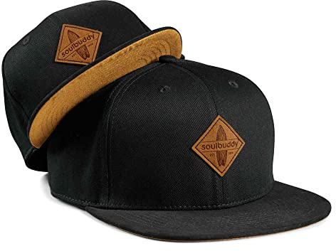 Soulbuddy Cap Herren Cap Kinder – 2er-Set Familien Outfit Set – Vatertagsgeschenk für Papa – Geschenke zum Vatertag – Papa Geschenk – Schwarz – One Size und Kids S