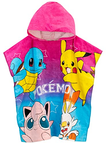 Pokemon Kinder Handtuch Poncho Blau One Size