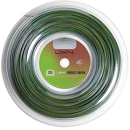 Wilson Luxilon Tennissaite Element, 200 m Rolle, Forest Green (Grün), 1,30 mm,