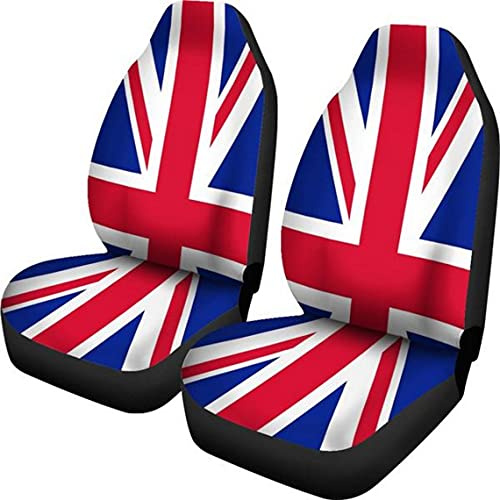 319 Universal Car Seat Protector Union Jack Flag Distressed Flag Patriotic- Edge Wrapping Front Seat Protector Stains Resistant Car Seat Protector For Cars Trucks Suv