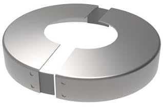 Sellon24® Abdeckrosette Geteilt Abdeckung Blende für Rohr 42,4 mm Edelstahl teilbar Rosette 103 mm rund zweiteilig Pfosten Geländer Terrase Stange Rundrohr Balkon Schraubenabdeckung V4A 0517-042