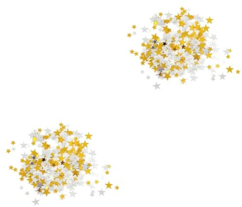 PRETYZOOM 6packungen Mix Aus Silbernen Und Goldenen Fünfpointigen Stern-konfetti Für Partydekoration Für Hochzeiten Weihnachten Und Feiern Cafés Und Bars
