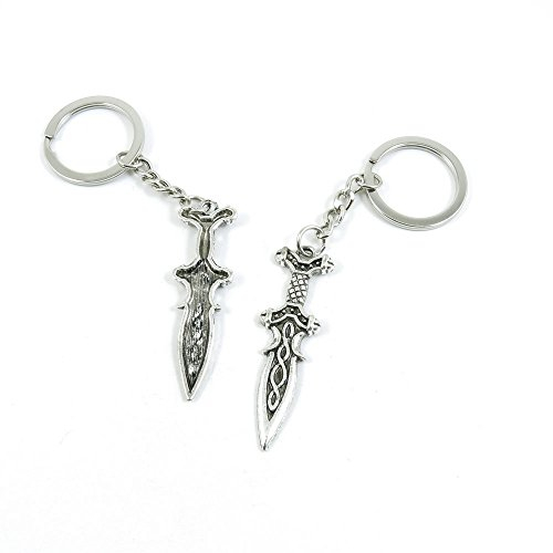 RWCCCRW Modeschmuck Schlüsselanhänger Schlüsselanhänger Tür Auto Schlüsselanhänger Ring Kette Lieferant Versorgung Großhandel Bulk Lots F1WC1 Dolchmesser