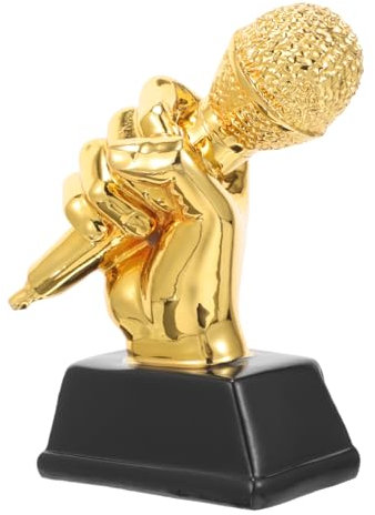 SUPVOX Premio Microfono Design Portatile Premio Concorso Canoro Premio Decorativo in Resina