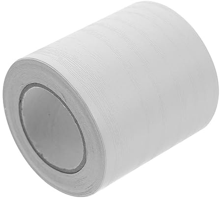 Veemoon 2 Rolls PVC Skirting Board Self-Adhesive Flexible Baseboard Molding Trim Sticker 5m Each White Wood Grain 5cm Height Peel and Stick Wall Decoration for Bedroom Hallway Living Room