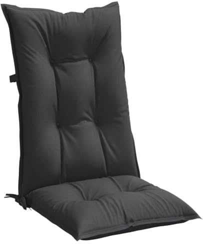vidaXL Hochlehner-Auflagen 6 STK. Melange Anthrazit 120x50x7 cm Stoff