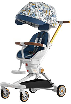 ZONABSQQ Kinderwagen Hoher Landschafts- und modischer Kinderwagen ， mit 360-Grad-Rotationsrahmen, verstellbarem Verdeck, Aufbewahrungskorb, verstellbarem Griff Komfort und Sicherheit