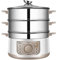 Pentola a vapore per alimenti, in acciaio inox, 13 l, a risparmio energetico, 3 livelli con timer da 60 minuti, 1500 W, compatta, per carne e gnocchi