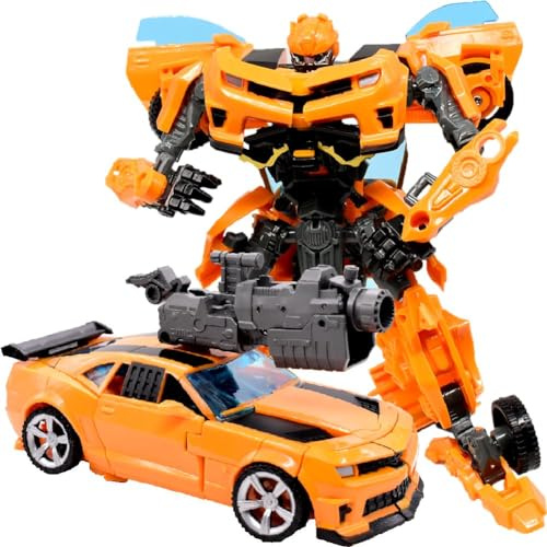 Ksopsdey Verwandelbare 22 cm große Actionfigur, 2-in-1-Roboter für Autos, Robotikspielzeug für Kinder, verwandelbares Spielzeug für Erwachsene und Kinder, Geschenke zum Geburtstag……
