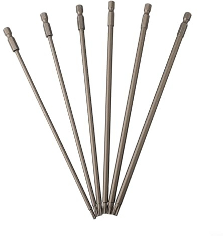 Robuste, magnetische Torx-Schraubendreher-Bits, 200 mm, extra hart und verschleißfest, für T10, T15, T20, T25, T27, T30, 16 Stück