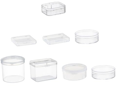 EXAOMBLE Makeup Sponge Box Portable Powder Puff Container Storage Case Lid for Cosmetic Supplies Women Travel 8pcs Set