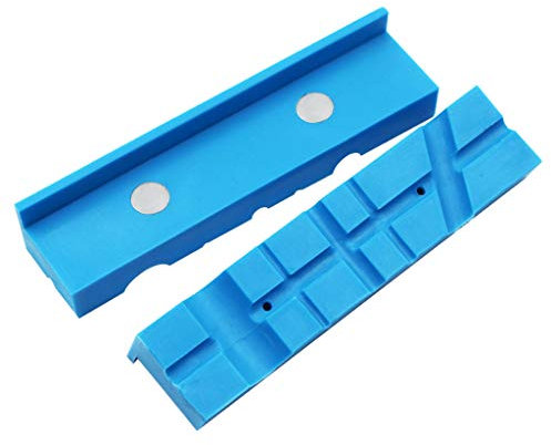 Lot de 2 mâchoires de protection pour étau - En caoutchouc souple - Accessoires simples et pratiques