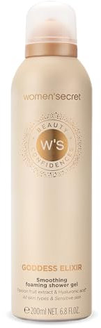 Women'Secret Beauty Confidences Goddess Elixir Gel de Ducha en Espuma Suave 200ml, Propiedades Antioxidantes, Revitalizantes e Hidratantes