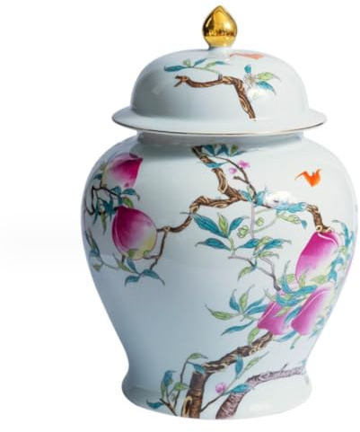 Jars de rangement en vase Caddy Jars de gingembre décoratifs anciens chinois en porcelaine de porcelaine en céramique Jar avec couvercles scellés à la maison
