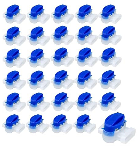 SULOLI 30 Pezzi Morsetti per Cavi/Cavo,Cavo Connettore con Gel,Connettori Elettrici Impermeabili per Filo Perimetrale Robot Tagliaerba,per Robot Tosaerba da Giardino Outdoor