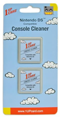 1UPcard Limpiador de consola de videojuegos compatible con Nintendo DS y 3DS, paquete de 2