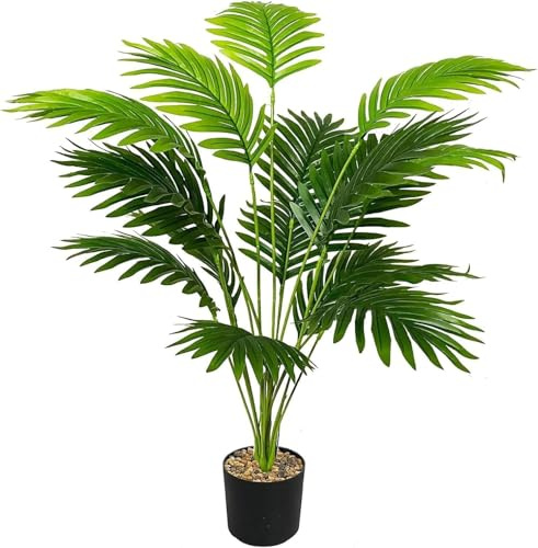 YJWZ Plantes Artificielles Interieur,82 cm Artificiel Palmier en Pot,Fausse Plante d'Extérieur et d'Intérieur Résistante aux Intempéries,Décoration Tropicale pour Balcon, Chambre et Jardin