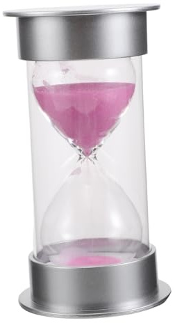 FUNOMOCYA Timer in Plastica Sabbia Da Minuti Design Rotondo Elegante Contatore Visivo Preciso Per Ragazza Scuola Cucina e Varie Attività