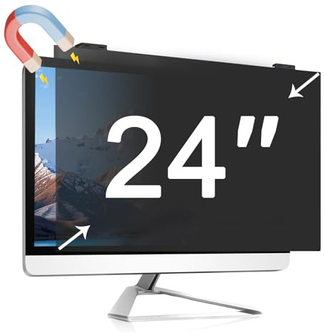 Filtre d'écran magnétique de confidentialité de l'ordinateur, protecteur universel de moniteur PC - protecteur d'écran anti-bleu/éblouissant en acrylique amovible, avec clarté 4K HD,22in/(490*317mm)
