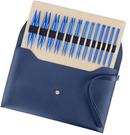 CAIEJSAEN 13 Paare Professionelles Strickzubehör Set mit Stricken Zubehör Rundstricknadel Set Austauschbar für Anfänger Erwachsene Einfache Bedienung Nadelspiel Set